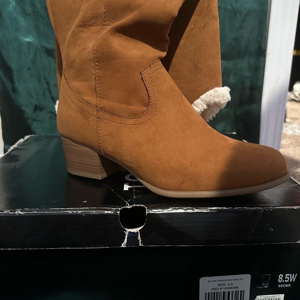 Torrid Tan Heeled Boots Western Style